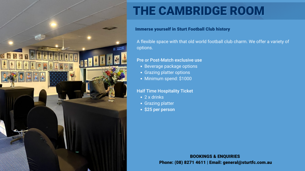 Cambridge Room - Sturt Football Club