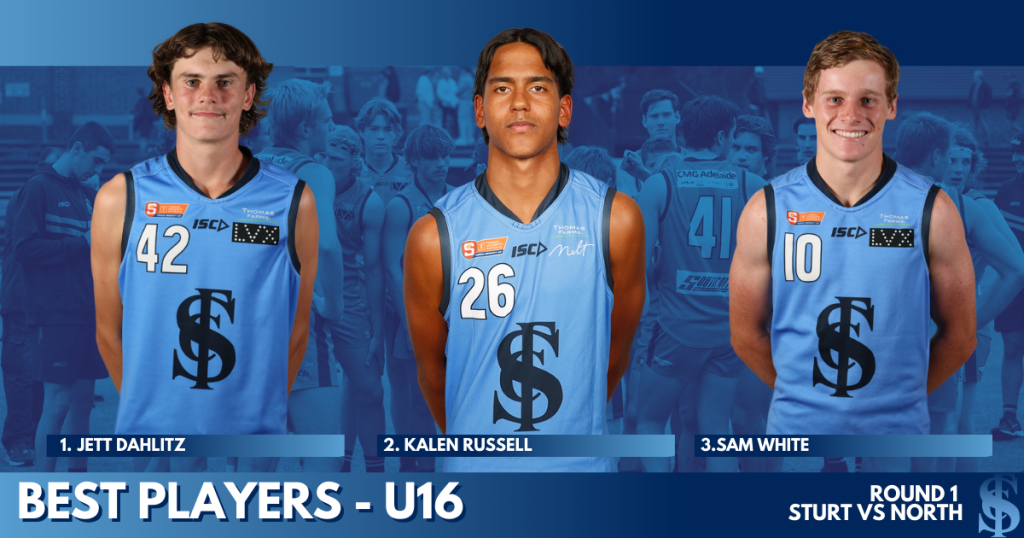 U18 & U16 Round 1 Best Players Sturt Football Club