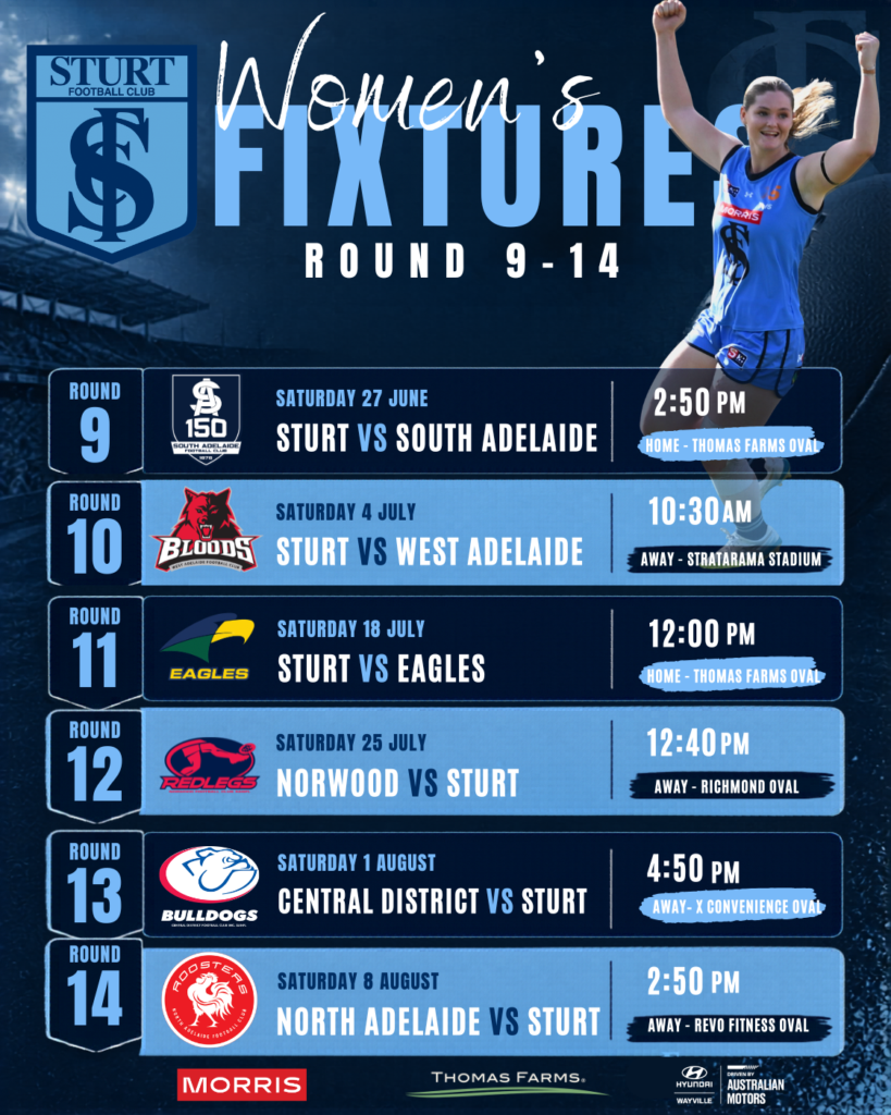 Women's Fixtures (9 - 14)